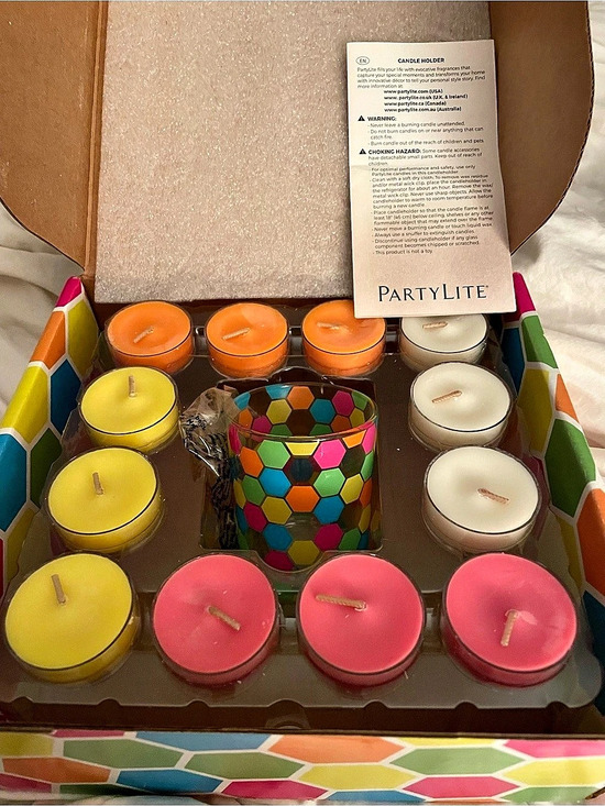 PartyLite Other - PartyLite Summer Sun Geometric Candle Holder Set NIB Complete